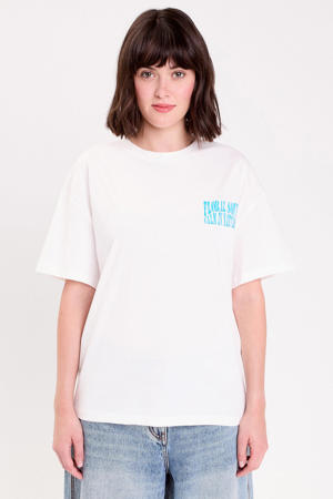 T-shirt met backprint ecru