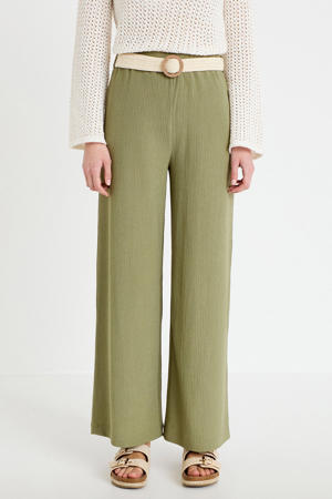 casual broek kakigroen