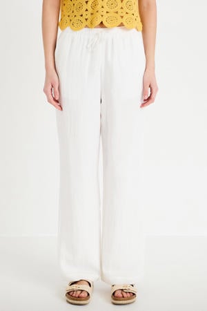 straight casual broek ecru