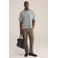 WE Fashion boxy gestreepte polo groen