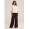 WE Fashion blouse met krijtstreep lichtgeel