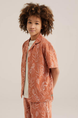 casual overhemd oranje