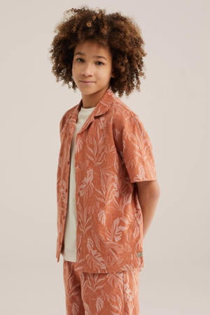casual overhemd oranje
