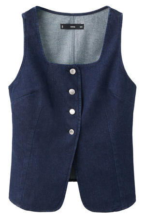 gilet dark blue denim