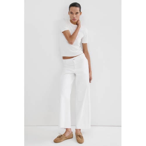 Mango wide leg jeans wit afbeelding