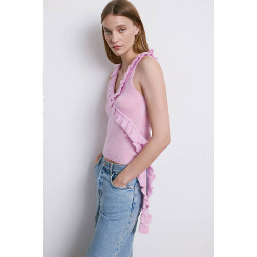Mango top roze fijn gebreid afbeelding