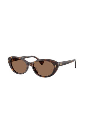 zonnebril 0RA5350U met tortoise print donkerbruin