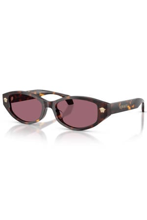 zonnebril 0VE4512D met tortoise print donkerbruin