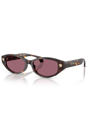 zonnebril 0VE4512D met tortoise print donkerbruin