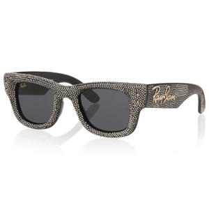 x  A$AP Rocky zonnebril Wayfarer Puffer zwart/zilverkleurig