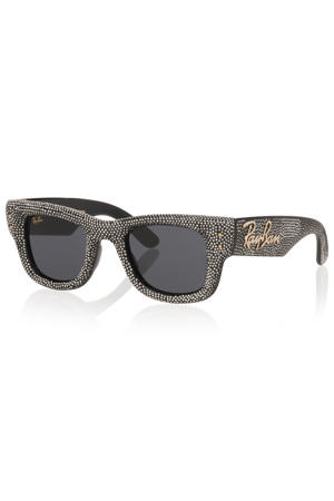 x  A$AP Rocky zonnebril Wayfarer Puffer zwart/zilverkleurig