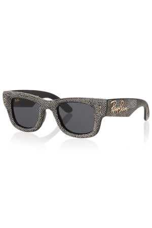 x A$AP Rocky zonnebril Wayfarer Puffer zwart/zilverkleurig