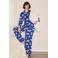 Chelsea Peers satijnlook pyjama set - blauw