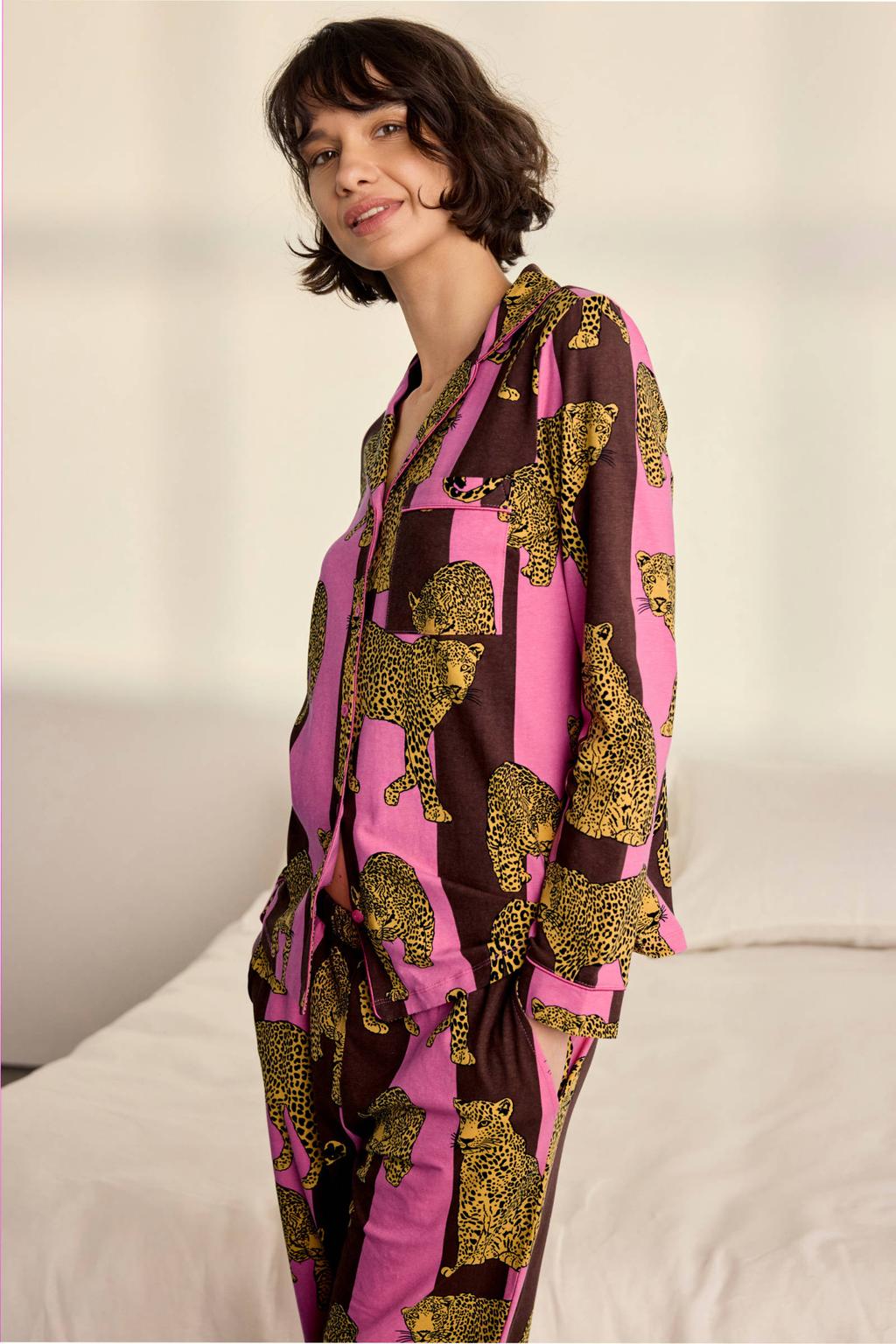 Chelsea Peers pyjama set - roze/donkerpaars/groen