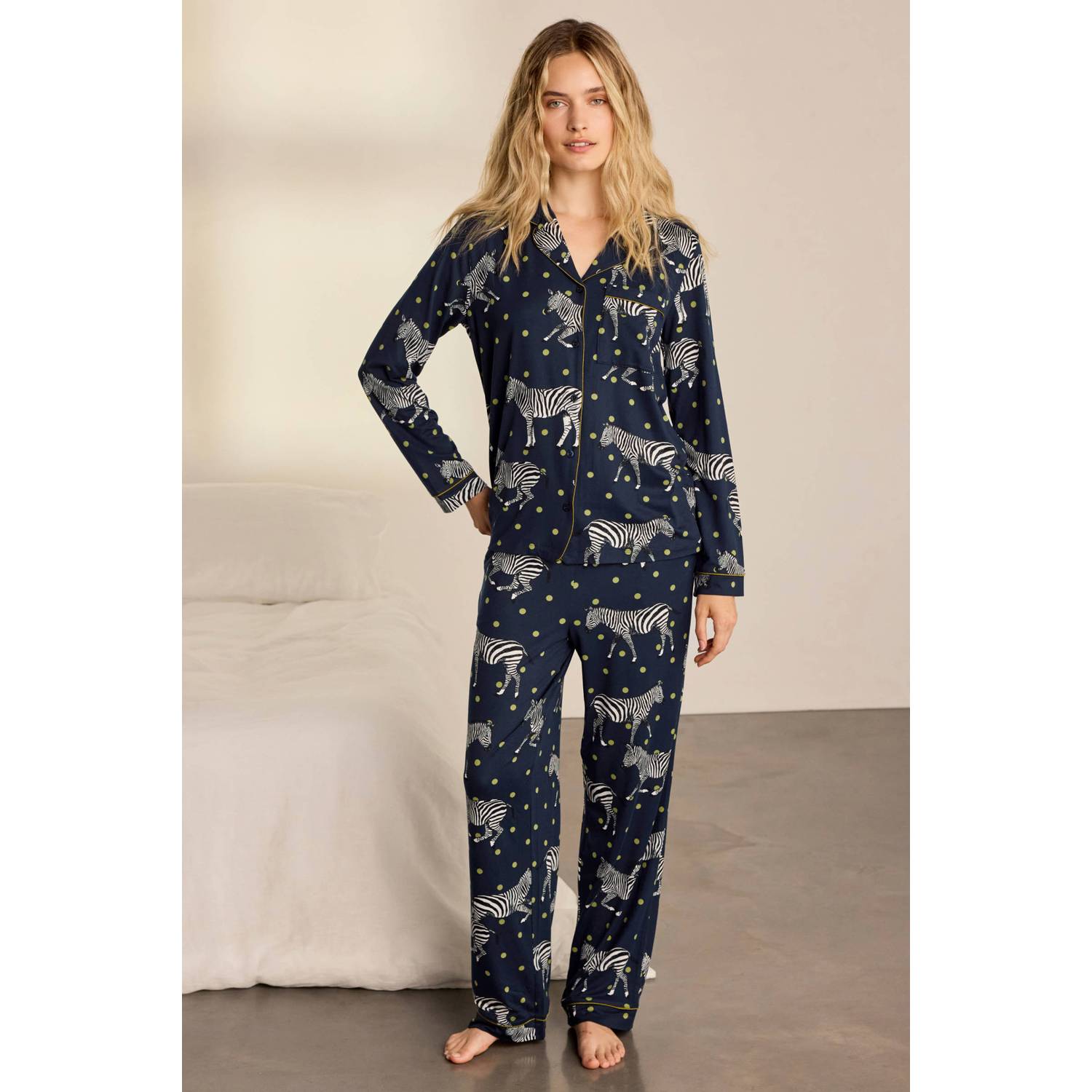 Chelsea Peers pyjama set donkerblauw multi
