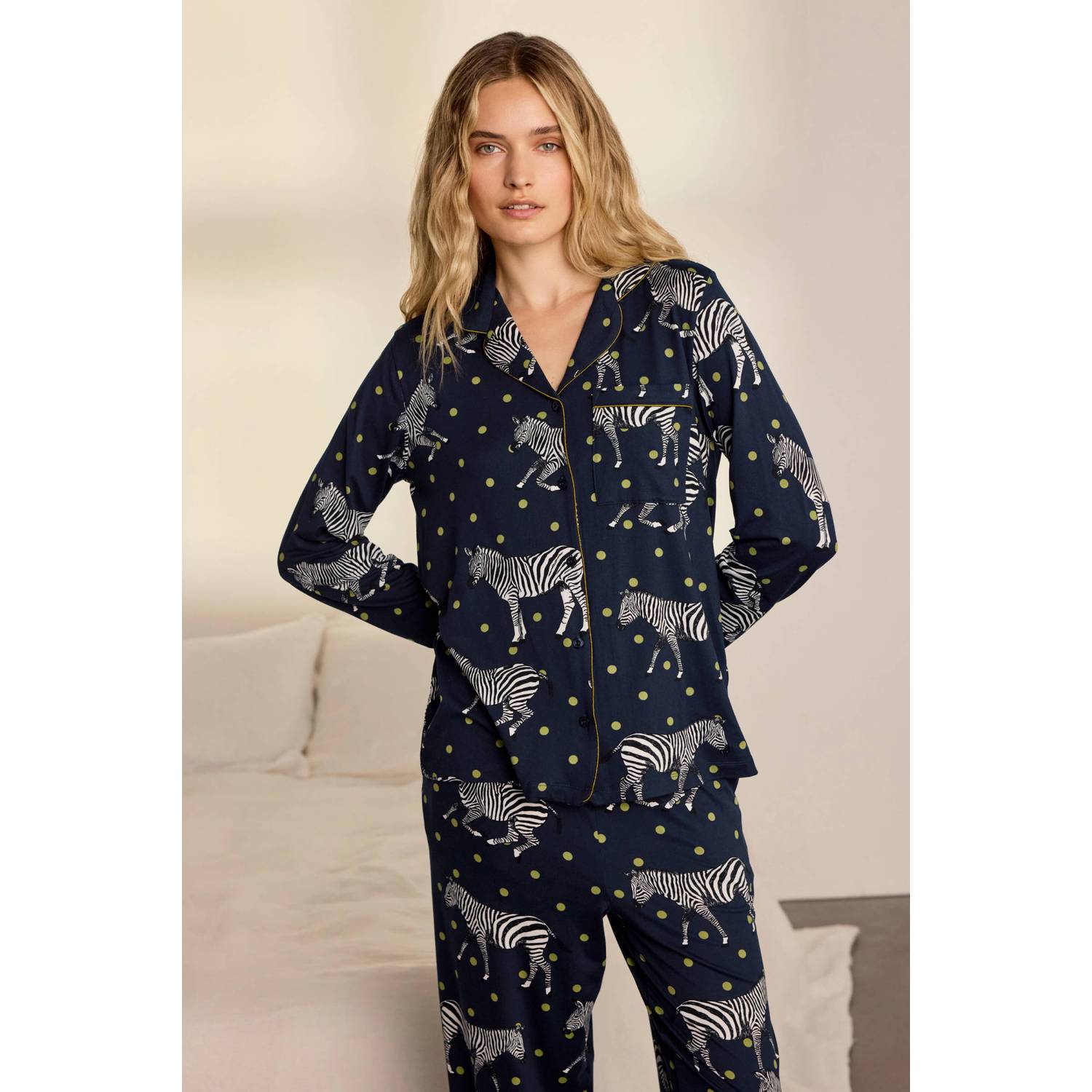 Chelsea Peers pyjama set donkerblauw multi