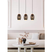 thumbnail: REALITY BIDAR - Hanglamp - Zwart-goud - excl. 3x E27 4 W