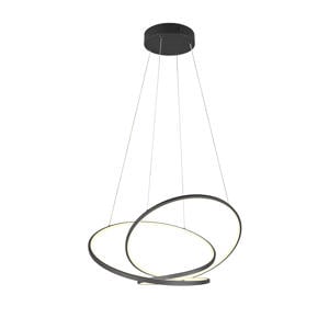 DARVIN - Hanglamp - Zwart mat - incl. 1x SMD 52 W