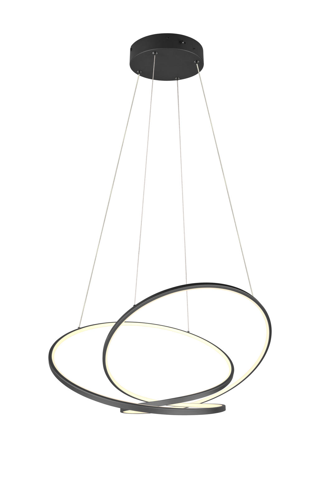 TRIO DARVIN - Hanglamp - Zwart mat - incl. 1x SMD 52 W