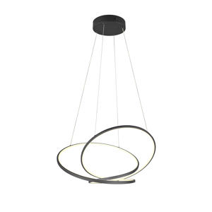 DARVIN - Hanglamp - Zwart mat - incl. 1x SMD 52 W  