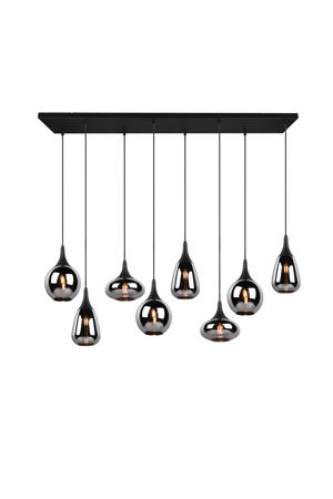 LUMINA - Hanglamp - Zwart mat - excl. 8x E14 2 W 