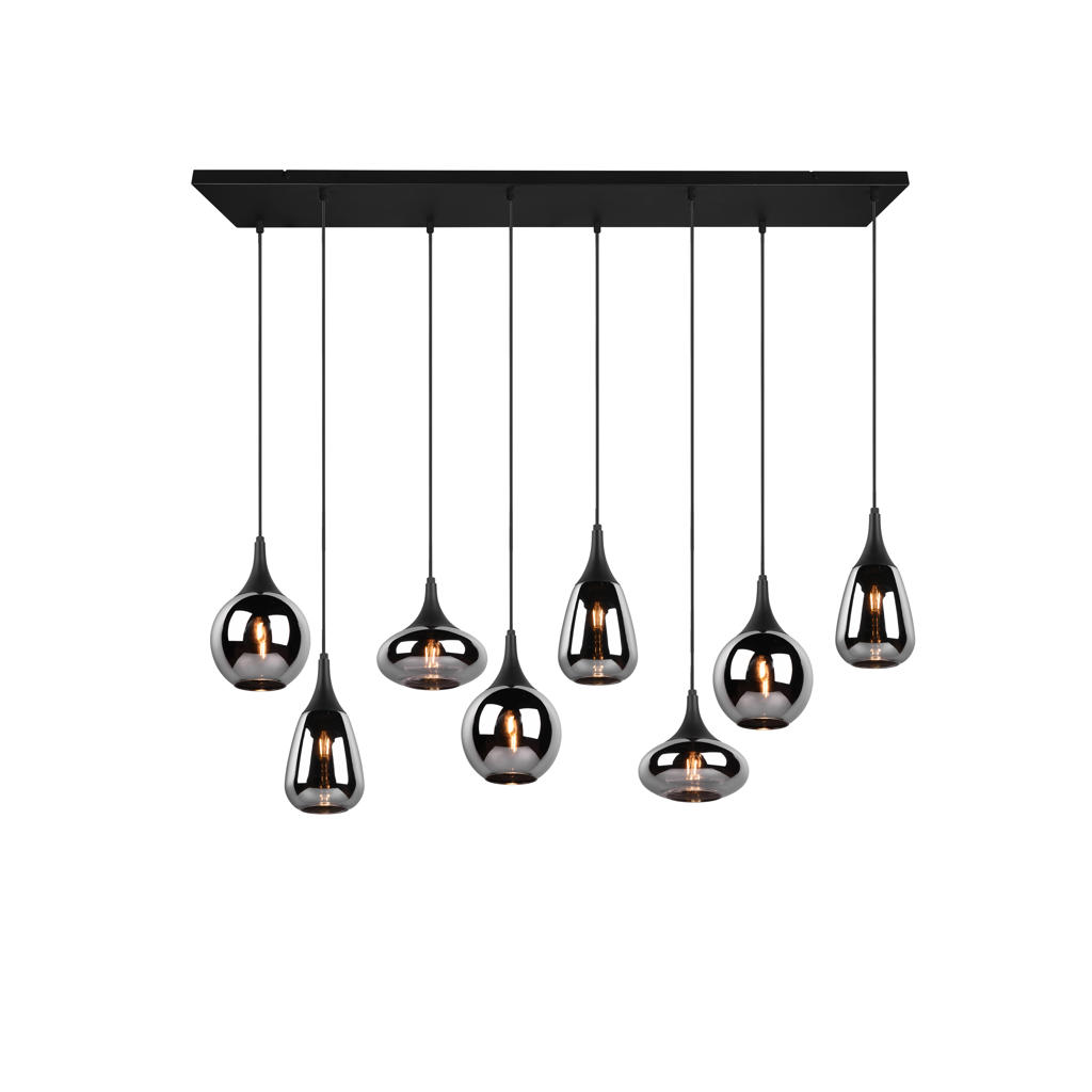 TRIO LUMINA - Hanglamp - Zwart mat - excl. 8x E14 2 W
