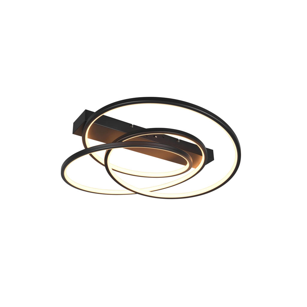 TRIO DARVIN - Plafondlamp - Zwart mat - incl. 1x SMD 34 W