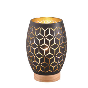 BIDAR - Tafellamp - Zwart-goud - excl. 1x E27 4 W 