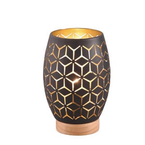 BIDAR - Tafellamp - Zwart-goud - excl. 1x E27 4 W