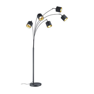 TOMMY - Vloerlamp - Zwart mat - excl. 5x E14 3,5 W