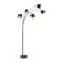 REALITY TOMMY - Vloerlamp - Zwart mat - excl. 5x E14 3,5 W