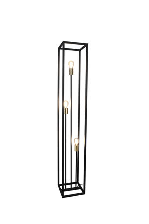 VITO - Vloerlamp - Zwart mat - excl. 3x E27 6 W 