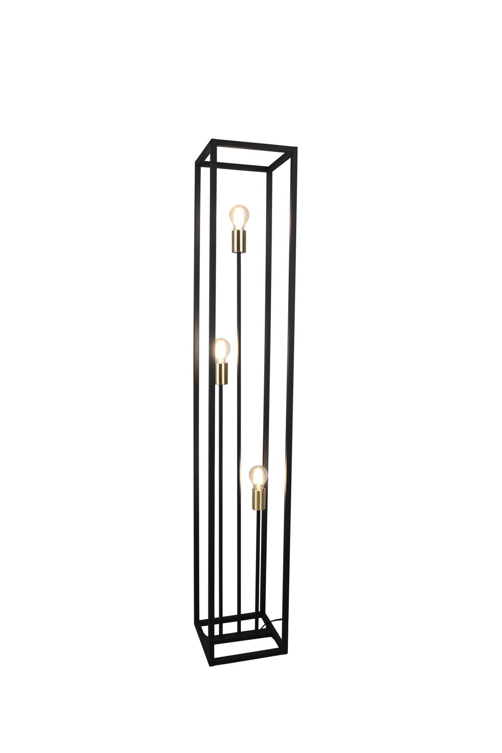 REALITY VITO - Vloerlamp - Zwart mat - excl. 3x E27 6 W
