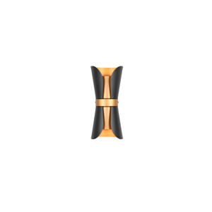COAT - Wandlamp - Zwart-goud - excl. 2x GU10 4,9 W