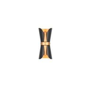 COAT - Wandlamp - Zwart-goud - excl. 2x GU10 4,9 W