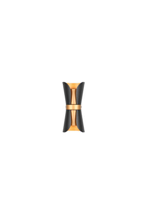 COAT - Wandlamp - Zwart-goud - excl. 2x GU10 4,9 W 