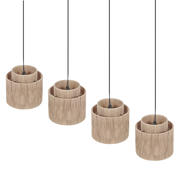 thumbnail: TRIO SMILLA - Hanglamp - Zwart mat - excl. 4x E27 4 W