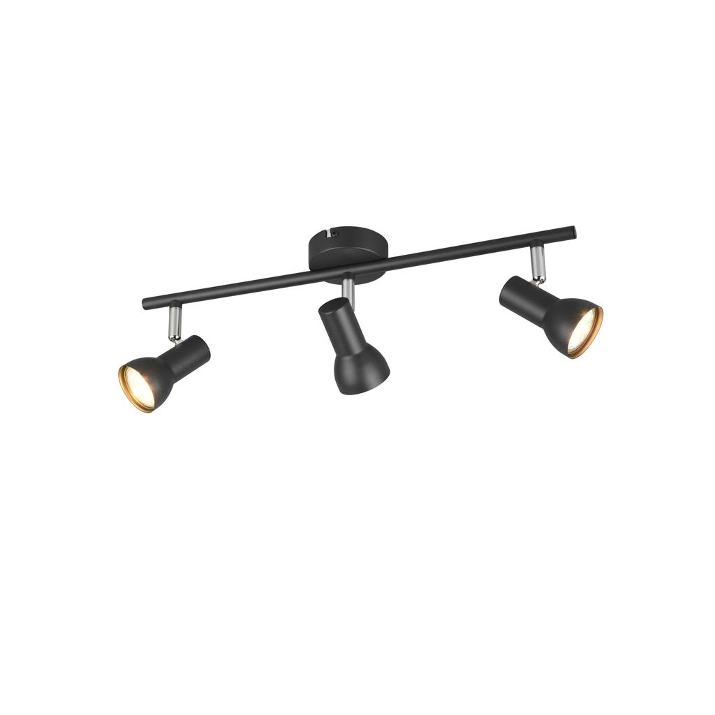 REALITY CANTAR - Spot - Zwart mat - excl. 3x GU10 4,9 W