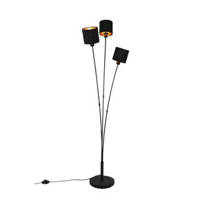 TOMMY - Vloerlamp - Zwart mat - excl. 3x E14 4 W
