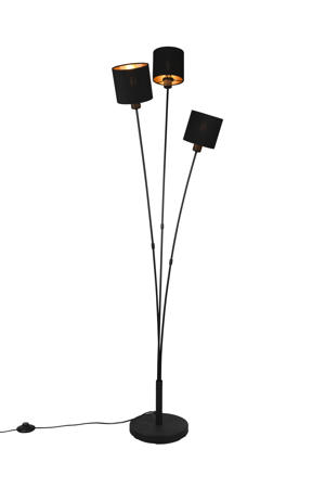 TOMMY - Vloerlamp - Zwart mat - excl. 3x E14 4 W