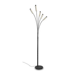 REED - Vloerlamp - Zwart mat - incl. 5x SMD 3,5 W 