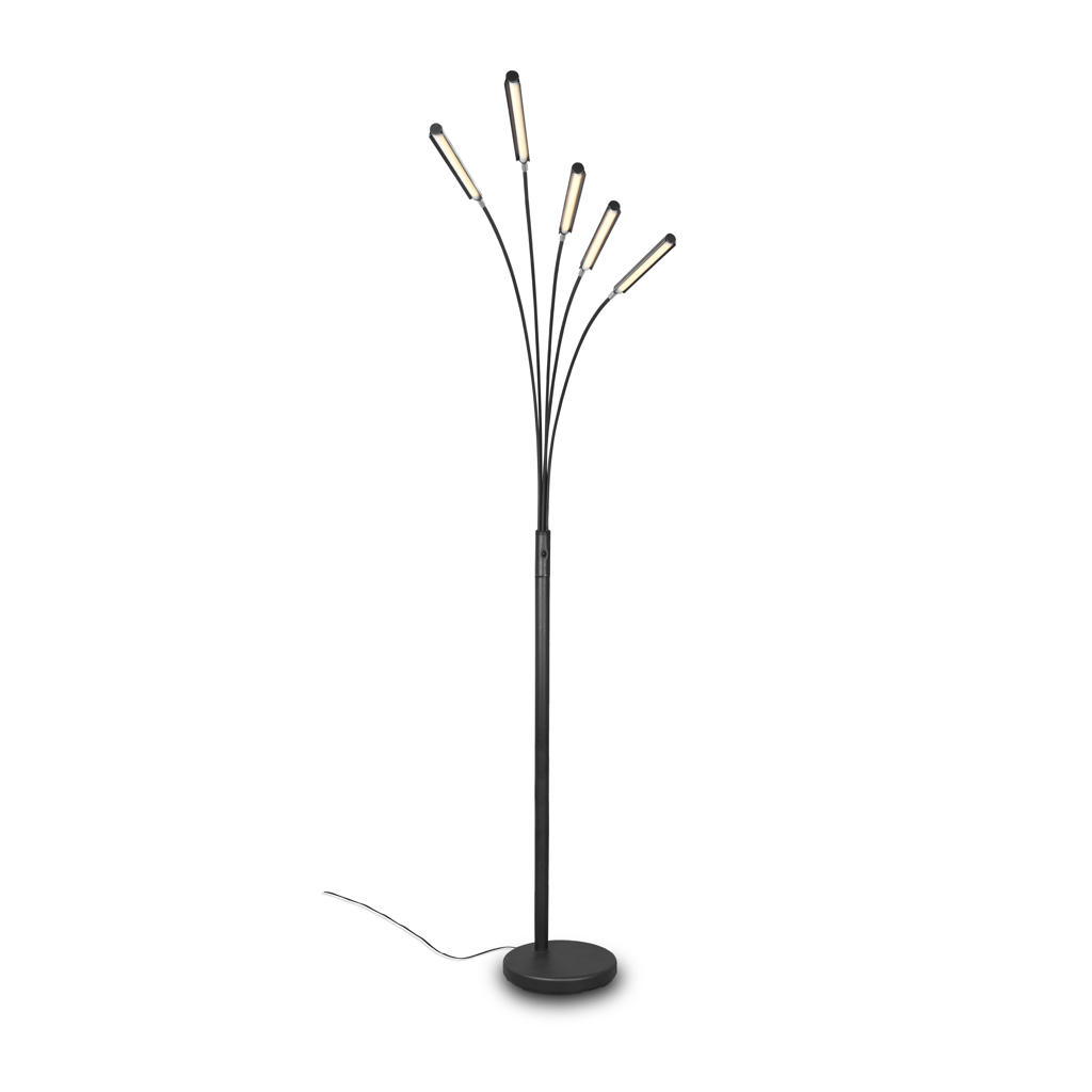 REALITY REED - Vloerlamp - Zwart mat - incl. 5x SMD 3,5 W