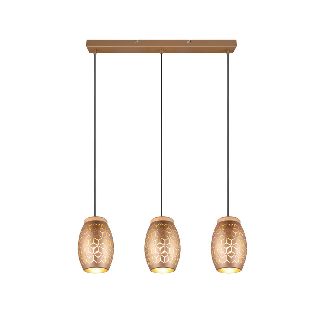 REALITY BIDAR - Hanglamp - Mokka - excl. 3x E27 4 W