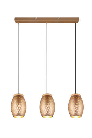 BIDAR - Hanglamp - Mokka - excl. 3x E27 4 W