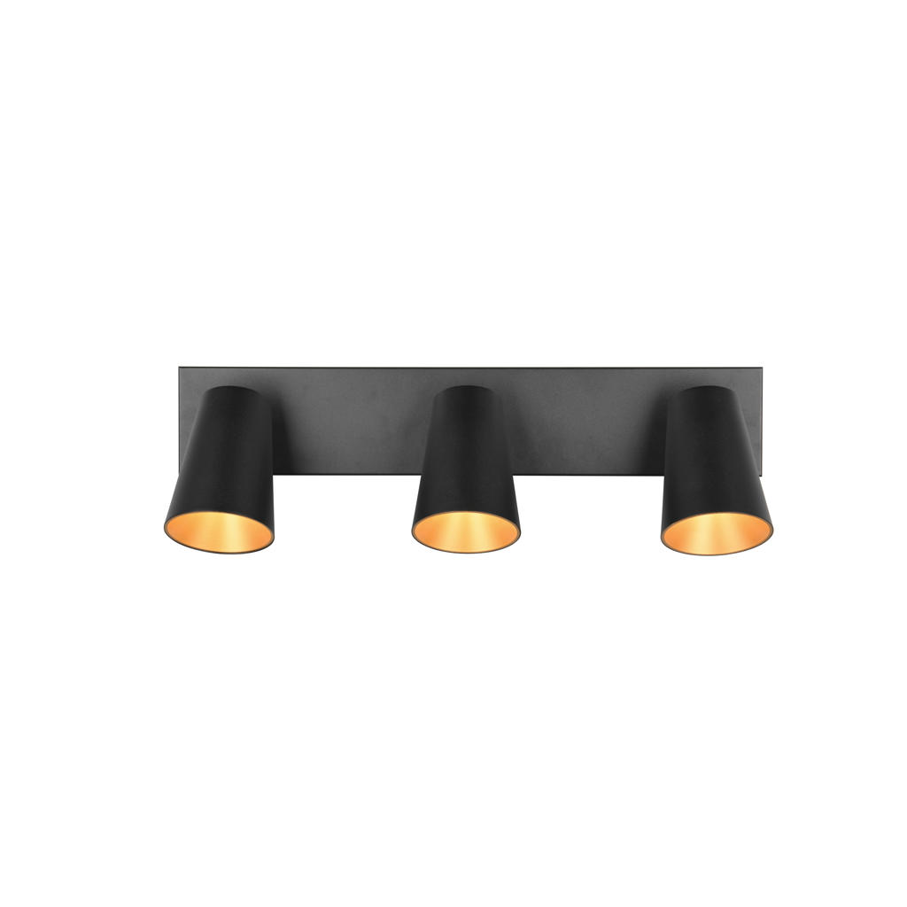 TRIO SHARP - Spot - Zwart mat - excl. 3x GU10 4,9 W
