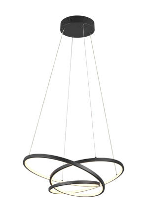 DARVIN - Hanglamp - Zwart mat - incl. 1x SMD 34 W  
