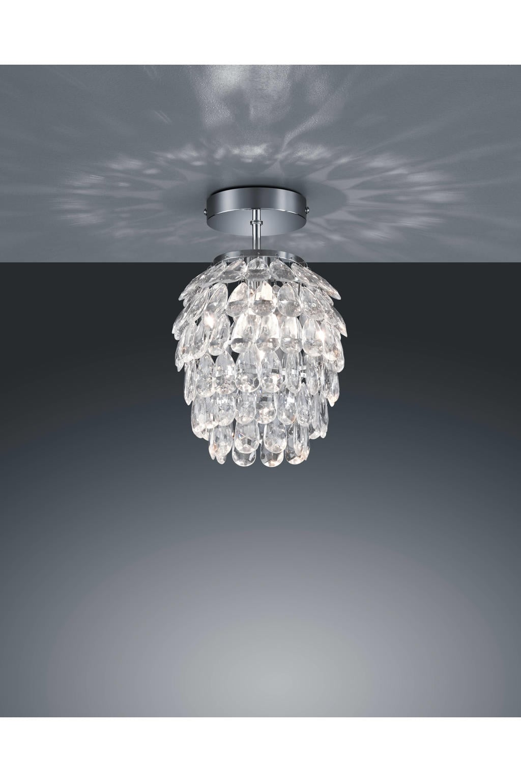 REALITY PETTY - Plafondlamp - Chroom - excl. 1x E14 3,5 W
