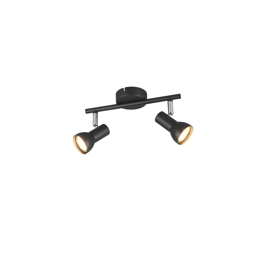 REALITY CANTAR - Spot - Zwart mat - excl. 2x GU10 4,9 W