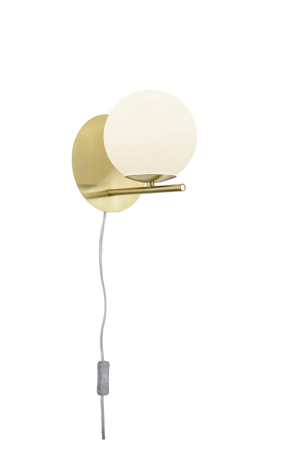 TRIO PURE - Wandlamp - Messing mat - excl. 1x E14 3,5 W