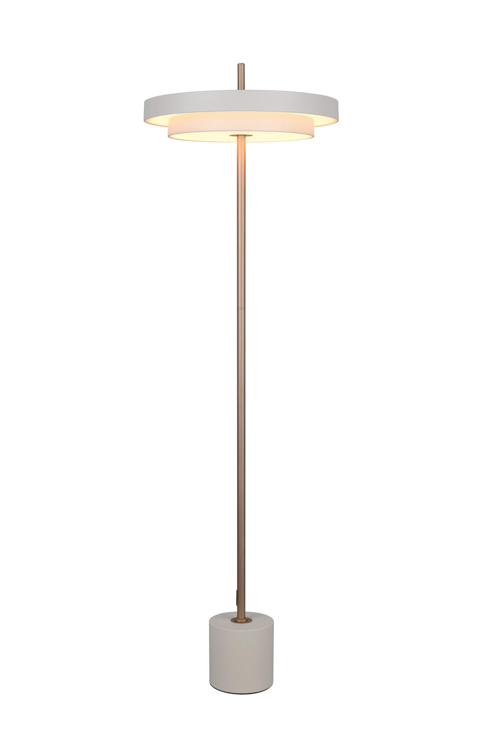 TRIO KEATON - Vloerlamp - Grijs warm - incl. 1x SMD 21 W